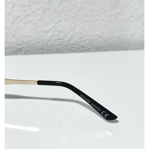 Sojos Retro Woman’s Oval Trendy Gold Sunglasses UV400 - Picture 7 of 8